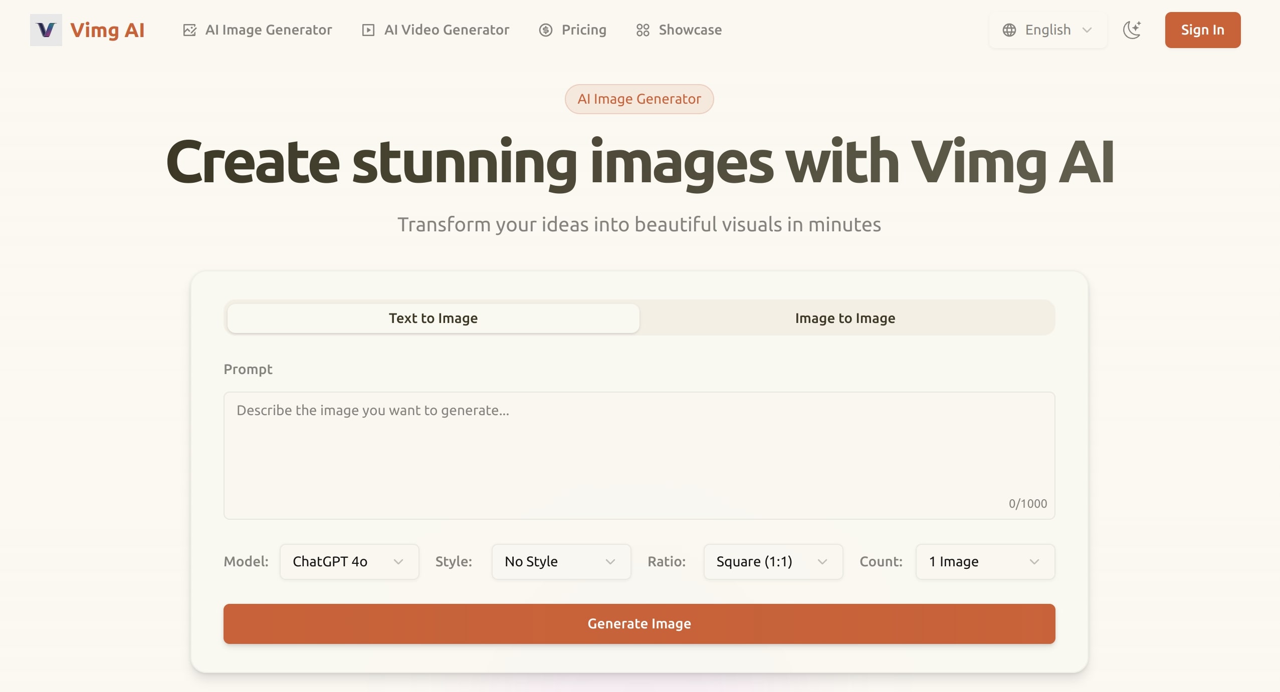 Vimg.ai: Your All-in-One AI Creative Studio